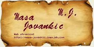 Maša Jovankić vizit kartica